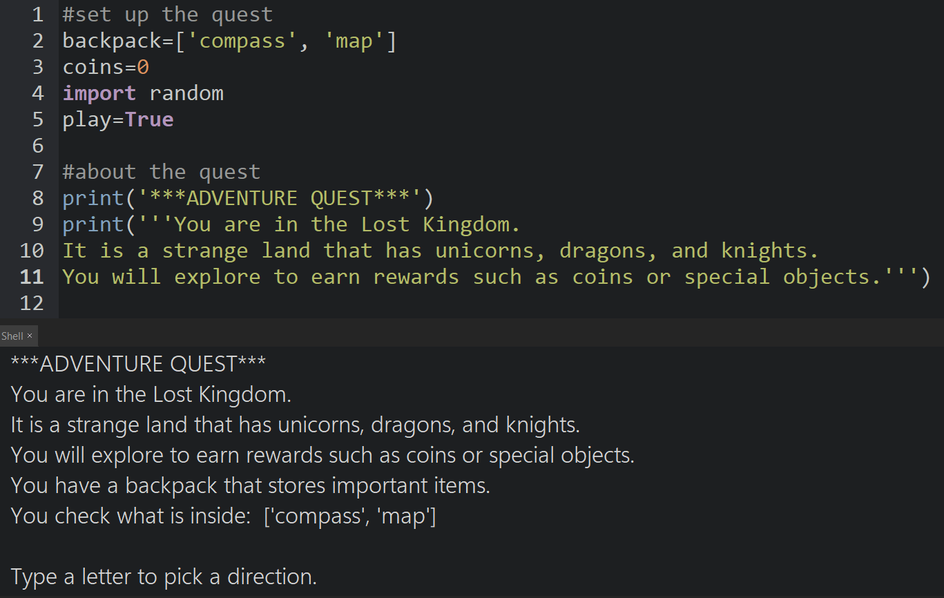 Adventurer Python